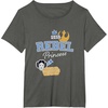 image:imageStar Wars  Leia  Rebel Princess Faux Patches TShirtAsphalt Grey