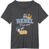 image:imageStar Wars  Leia  Rebel Princess Faux Patches TShirtDark Heather Grey
