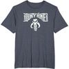 image:imageStar Wars Bounty Hunter Mandalorian Mythosaur Skull Emblem TShirtHeather Blue