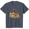 image:imageStar Wars Iconic Epic Rebel Alliance Group Shot Chibi Poster TShirtHeather Blue