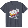 image:imageStar Wars Iconic Millennium Falcon Retro Big Chest Poster TShirtHeather Blue