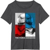 image:imageStar Wars The Force Awakens Red White amp Blue Split Phasma TShirtDark Heather Grey