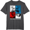 image:imageStar Wars The Force Awakens Red White amp Blue Split Phasma TShirtDark Heather Grey