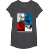 image:imageStar Wars The Force Awakens Red White amp Blue Split Phasma TShirtDark Heather Grey