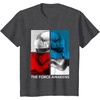 image:imageStar Wars The Force Awakens Red White amp Blue Split Phasma TShirtDark Heather Grey