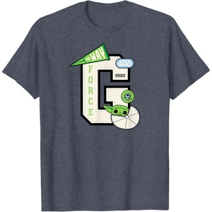 image:imageGrogu  Letterman TShirtHeather Blue