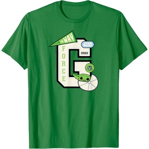 image:imageGrogu  Letterman TShirtKelly Green
