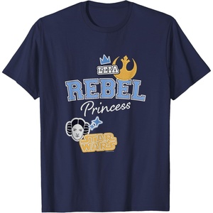 image:imageStar Wars  Leia  Rebel Princess Faux Patches TShirtNavy Blue