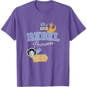 image:imageStar Wars  Leia  Rebel Princess Faux Patches TShirtPurple Heather