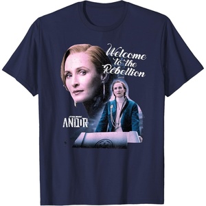 image:imageStar Wars Andor Mon Mothma Welcome To The Rebelion Distress TShirtNavy Blue