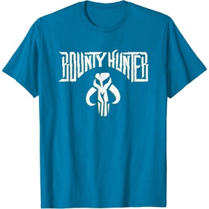 image:imageStar Wars Bounty Hunter Mandalorian Mythosaur Skull Emblem TShirtSapphire Blue