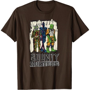 image:imageStar Wars Bounty Hunters 4LOM IG88 amp Bossk Stylized Art TShirtBrown