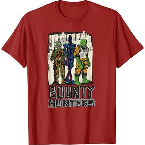 image:imageStar Wars Bounty Hunters 4LOM IG88 amp Bossk Stylized Art TShirtCranberry Red