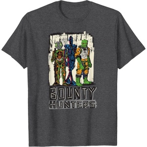 image:imageStar Wars Bounty Hunters 4LOM IG88 amp Bossk Stylized Art TShirtDark Heather Grey