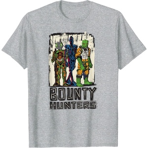 image:imageStar Wars Bounty Hunters 4LOM IG88 amp Bossk Stylized Art TShirtHeather Grey
