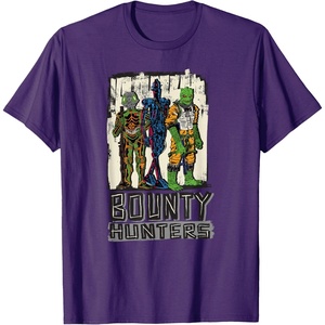 image:imageStar Wars Bounty Hunters 4LOM IG88 amp Bossk Stylized Art TShirtPurple