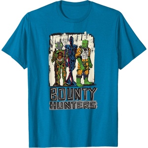 image:imageStar Wars Bounty Hunters 4LOM IG88 amp Bossk Stylized Art TShirtSapphire Blue