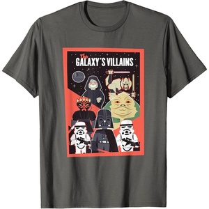 image:imageStar Wars Classic Vintage Chibi Galaxys Villains Poster TShirtAsphalt Grey