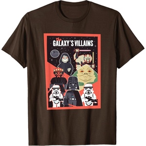 image:imageStar Wars Classic Vintage Chibi Galaxys Villains Poster TShirtBrown