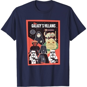 image:imageStar Wars Classic Vintage Chibi Galaxys Villains Poster TShirtNavy Blue