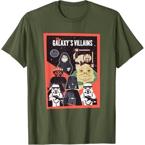 image:imageStar Wars Classic Vintage Chibi Galaxys Villains Poster TShirtOlive Green