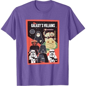 image:imageStar Wars Classic Vintage Chibi Galaxys Villains Poster TShirtPurple Heather