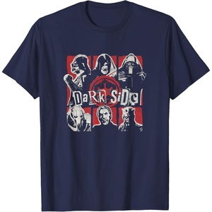 image:imageStar Wars Dark Side Villains Vintage Collage Chest Poster TShirtNavy Blue