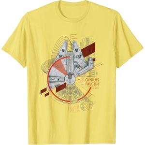 image:imageStar Wars Epic Millennium Falcon Schematic Big Chest Poster TShirtLemon Yellow