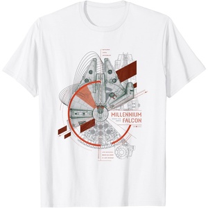 image:imageStar Wars Epic Millennium Falcon Schematic Big Chest Poster TShirtWhite
