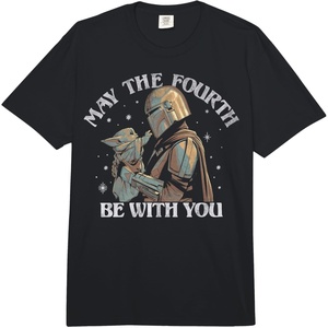 image:imageStar Wars May The Fourth Be With You Stamp Comfort Colors Adult Heavyweight TshirtBlack