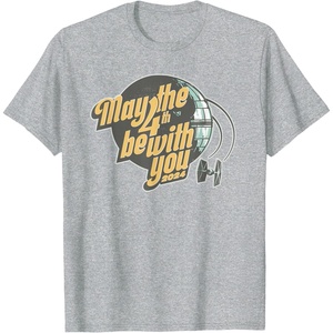 image:imageStar Wars May the 4th Be With You 2024 Death Star Retro TShirtHeather Grey