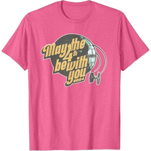 image:imageStar Wars May the 4th Be With You 2024 Death Star Retro TShirtPink Heather