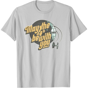 image:imageStar Wars May the 4th Be With You 2024 Death Star Retro TShirtSilver Grey