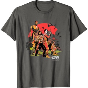 image:imageStar Wars Rogue One Last Stand Island Retro Distressed TShirtAsphalt Grey