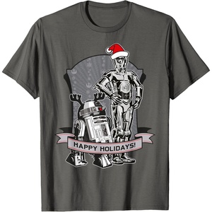 image:imageStar Wars The Clone Wars Happy Holidays Droid TShirtAsphalt Grey
