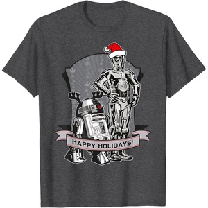 image:imageStar Wars The Clone Wars Happy Holidays Droid TShirtDark Heather Grey