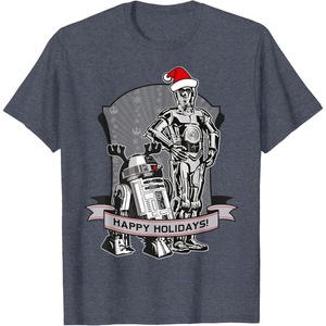 image:imageStar Wars The Clone Wars Happy Holidays Droid TShirtHeather Blue