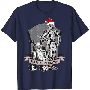 image:imageStar Wars The Clone Wars Happy Holidays Droid TShirtNavy Blue