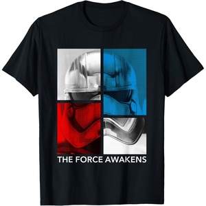 image:imageStar Wars The Force Awakens Red White amp Blue Split Phasma TShirtBlack