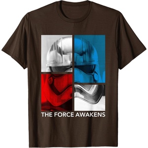 image:imageStar Wars The Force Awakens Red White amp Blue Split Phasma TShirtBrown