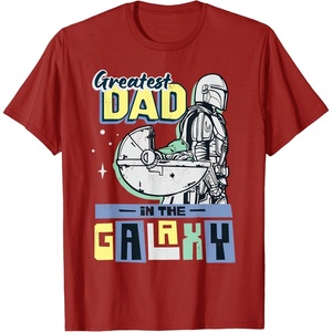 image:imageStar Wars The Mandalorian amp Grogu Greatest Dad in the Galaxy TShirtCranberry Red