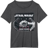 image:imageStar Wars Classic Empire TIE Fighter Here Comes Trouble TShirtDark Heather Grey
