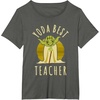 image:imageStar Wars Classic Yoda Best Teacher Jedi Vintage Chibi Yoda TShirtAsphalt Grey