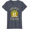 image:imageStar Wars Classic Yoda Best Teacher Jedi Vintage Chibi Yoda TShirtHeather Blue