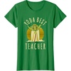 image:imageStar Wars Classic Yoda Best Teacher Jedi Vintage Chibi Yoda TShirtKelly Green