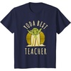 image:imageStar Wars Classic Yoda Best Teacher Jedi Vintage Chibi Yoda TShirtNavy Blue