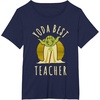 image:imageStar Wars Classic Yoda Best Teacher Jedi Vintage Chibi Yoda TShirtNavy Blue
