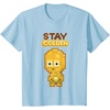 image:imageStar Wars Iconic C3PO Stay Golden Pixel Art Chibi Big Logo TShirtBaby Blue
