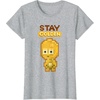 image:imageStar Wars Iconic C3PO Stay Golden Pixel Art Chibi Big Logo TShirtHeather Grey