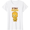 image:imageStar Wars Iconic C3PO Stay Golden Pixel Art Chibi Big Logo TShirtWhite